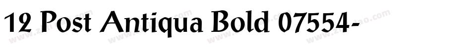 12 Post Antiqua Bold 07554字体转换